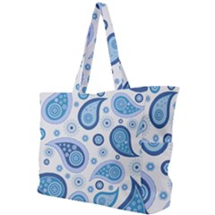 Retro Paisley Blue Simple Shoulder Bag