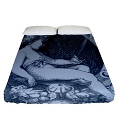 Victorian Angel With Shining Light Fitted Sheet (queen Size)