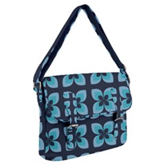 Retro Flower Blue Buckle Messenger Bag by snowwhitegirl