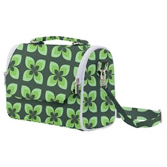 Retro Flower Green Satchel Shoulder Bag