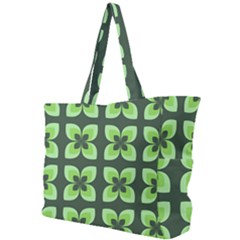 Retro Flower Green Simple Shoulder Bag