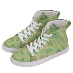 Abstract Green Tile Men s Hi-top Skate Sneakers by snowwhitegirl