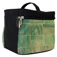 Abstract Green Tile Make Up Travel Bag (small)