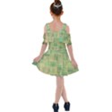 Abstract Green Tile Kids  Shoulder Cutout Chiffon Dress View2