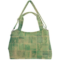 Abstract Green Tile Double Compartment Shoulder Bag