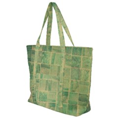 Abstract Green Tile Zip Up Canvas Bag by snowwhitegirl