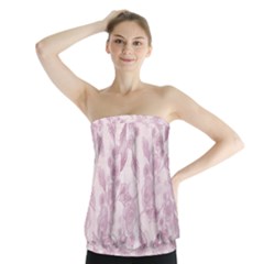 Pink Floral Strapless Top by snowwhitegirl