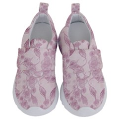 Pink Floral Kids  Velcro No Lace Shoes by snowwhitegirl