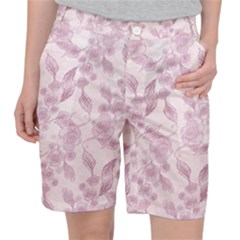 Pink Floral Pocket Shorts