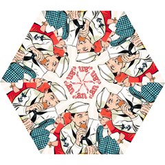 Retro Sailor Eating Cookie Mini Folding Umbrellas by snowwhitegirl