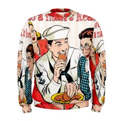 Retro Sailor Eating Cookie Men s Sweatshirt by snowwhitegirl