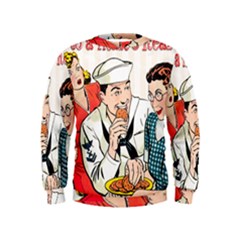 Retro Sailor Eating Cookie Kids  Sweatshirt by snowwhitegirl