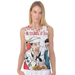 Retro Sailor Eating Cookie Women s Basketball Tank Top by snowwhitegirl