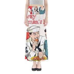 Retro Sailor Eating Cookie Full Length Maxi Skirt by snowwhitegirl