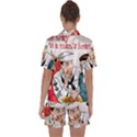 Retro Sailor Eating Cookie Satin Short Sleeve Pyjamas Set View2