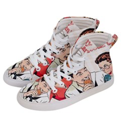 Retro Sailor Eating Cookie Men s Hi-top Skate Sneakers by snowwhitegirl