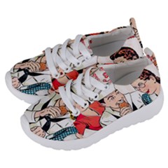 Retro Sailor Eating Cookie Kids  Lightweight Sports Shoes by snowwhitegirl