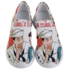 Retro Sailor Eating Cookie Women s Lightweight Slip Ons by snowwhitegirl