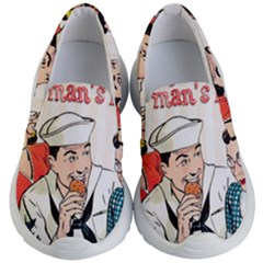 Retro Sailor Eating Cookie Kids  Lightweight Slip Ons by snowwhitegirl