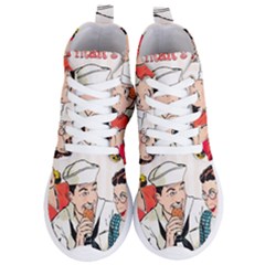 Retro Sailor Eating Cookie Women s Lightweight High Top Sneakers by snowwhitegirl