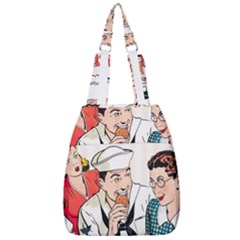 Retro Sailor Eating Cookie Center Zip Backpack by snowwhitegirl