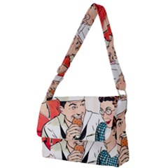 Retro Sailor Eating Cookie Full Print Messenger Bag by snowwhitegirl