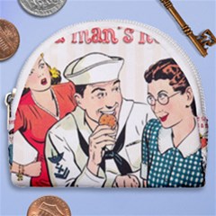 Retro Sailor Eating Cookie Horseshoe Style Canvas Pouch