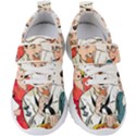 Retro Sailor Eating Cookie Kids  Velcro Strap Shoes View1