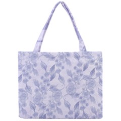 Blue Floral Mini Tote Bag by snowwhitegirl