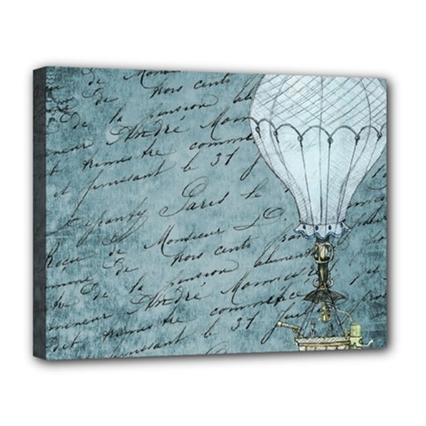 Vintage Hot Air Balloon Lettter Canvas 14  X 11  (stretched) by snowwhitegirl