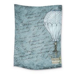 Vintage Hot Air Balloon Lettter Medium Tapestry