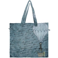 Vintage Hot Air Balloon Lettter Canvas Travel Bag by snowwhitegirl