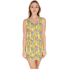 Paisley Yellow Sundaes Bodycon Dress by snowwhitegirl