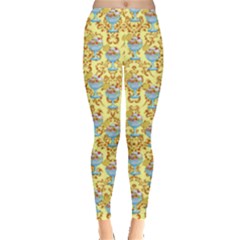 Paisley Yellow Sundaes Leggings  by snowwhitegirl