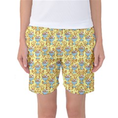 Paisley Yellow Sundaes Women s Basketball Shorts by snowwhitegirl