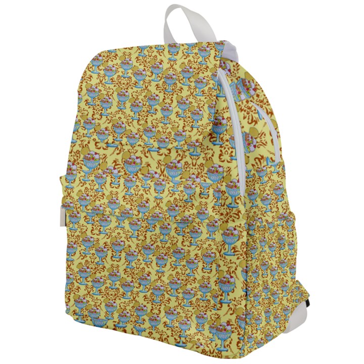 Paisley Yellow Sundaes Top Flap Backpack