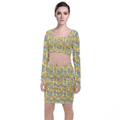 Paisley Yellow Sundaes Top And Skirt Sets by snowwhitegirl