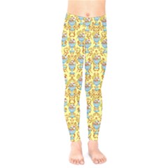 Paisley Yellow Sundaes Kids  Legging by snowwhitegirl