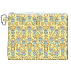 Paisley Yellow Sundaes Canvas Cosmetic Bag (xxl) by snowwhitegirl