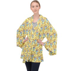 Paisley Yellow Sundaes Velvet Kimono Robe