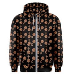 Victorian Crosses Black Men s Zipper Hoodie by snowwhitegirl