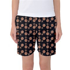 Victorian Crosses Black Women s Basketball Shorts by snowwhitegirl