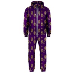 Victorian Crosses Purple Hooded Jumpsuit (men)  by snowwhitegirl