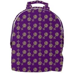 Victorian Crosses Purple Mini Full Print Backpack