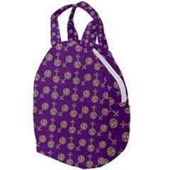 Victorian Crosses Purple Travel Backpacks