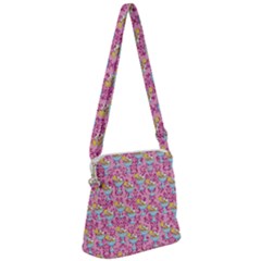 Paisley Pink Sundaes Zipper Messenger Bag by snowwhitegirl