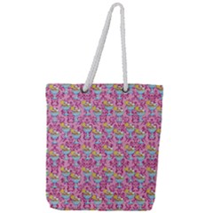 Paisley Pink Sundaes Full Print Rope Handle Tote (large) by snowwhitegirl