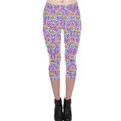 Paisley Lilac Sundaes Capri Leggings  by snowwhitegirl