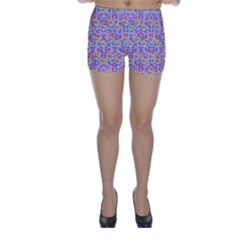 Paisley Lilac Sundaes Skinny Shorts by snowwhitegirl