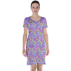 Paisley Lilac Sundaes Short Sleeve Nightdress